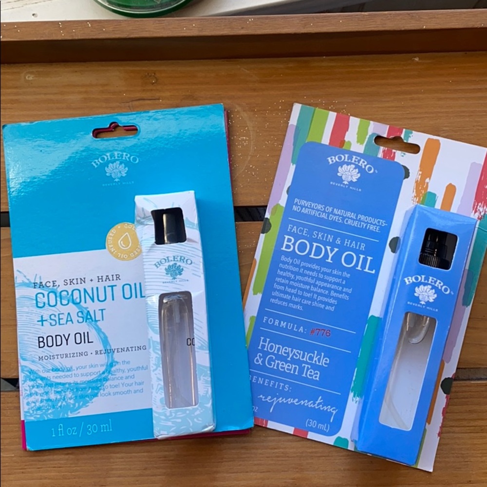 END OF YEAR SALE  Body Oils -set of two  face, skin and hair.
